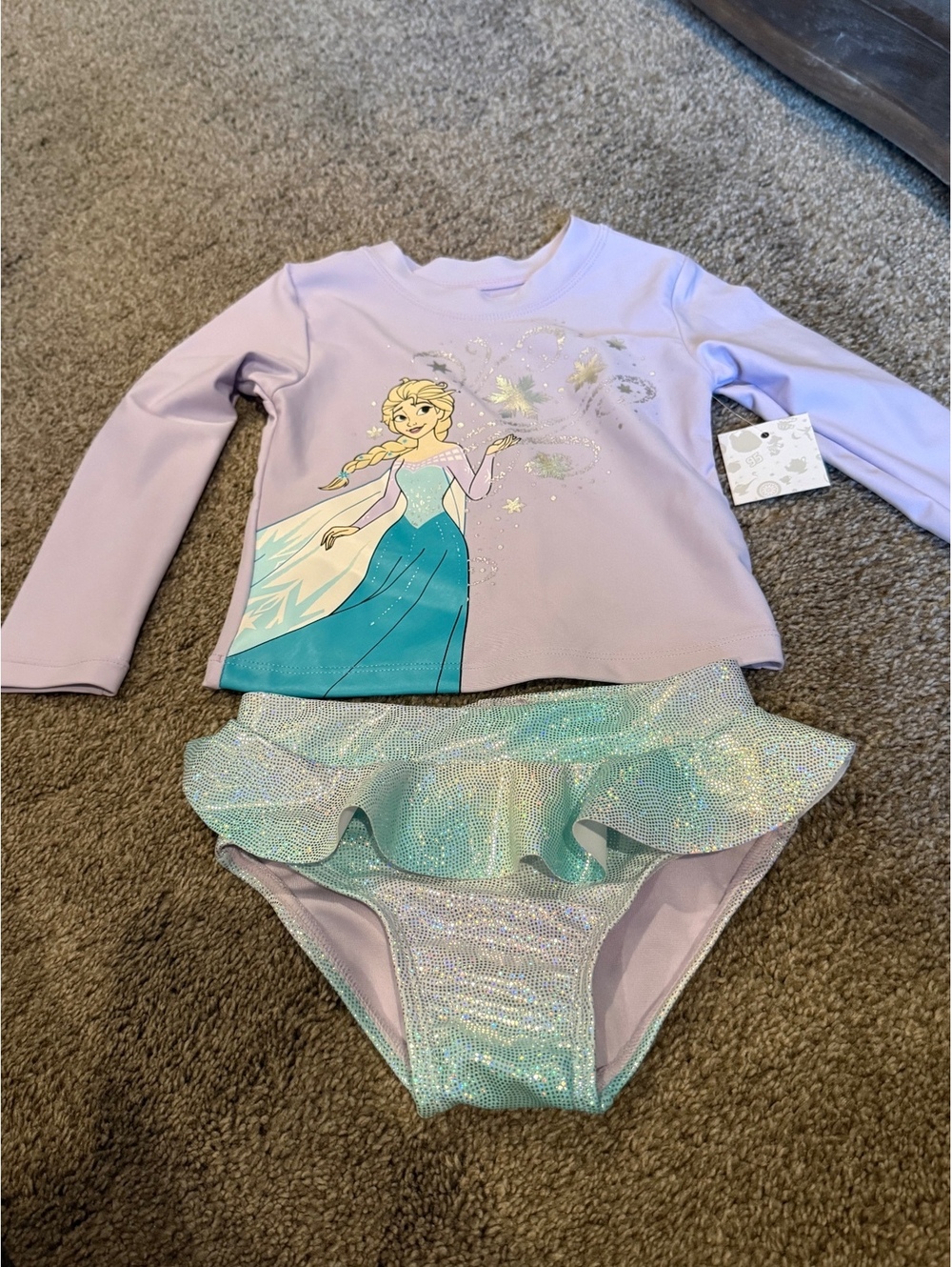 NWT Jumping Beans Frozen two piece swimsuit size 18 months